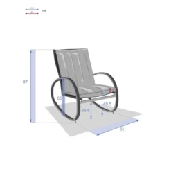 Fauteuil à Bascule Nevada Noir Graphite Hespéride -ATMOSPHERA Boutique fauteuil a bascule nevada noir graphite hesperide 4