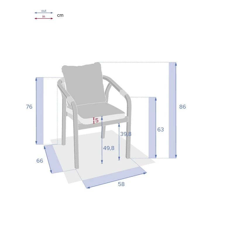 Fauteuil De Jardin Papouasie Acacia Hespéride 5 Fauteuil De Jardin Papouasie Acacia Hespéride – Image 5