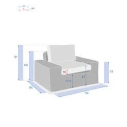 Fauteuil De Salon De Jardin Savinia Coloris Tahini Hespéride -ATMOSPHERA Boutique fauteuil de salon de jardin savinia coloris tahini hesperide 1 3
