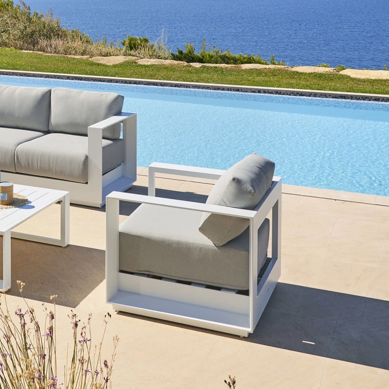 Fauteuil Extérieur 1 Place Allure Blanc Hespéride 2 Fauteuil Extérieur 1 Place Allure Blanc Hespéride – Image 2