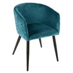 Fauteuil Séjour Marlo Bleu Canard Atmosphera