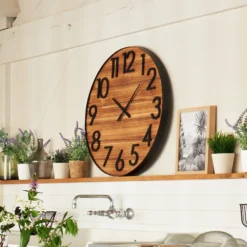 Horloge Abby En Métal Et Bois D70 Atmosphera -ATMOSPHERA Boutique horloge abby en metal et bois d70 atmosphera 1 2