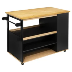 Ilot De Cuisine Noir Et Naturel 5Five 9 Ilot De Cuisine Noir Et Naturel 5Five -ATMOSPHERA Boutique ilot de cuisine noir et naturel 5five 2