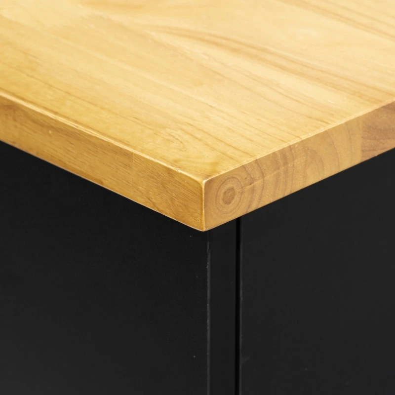 Ilot De Cuisine Noir Et Naturel 5Five 5 Ilot De Cuisine Noir Et Naturel 5Five – Image 5