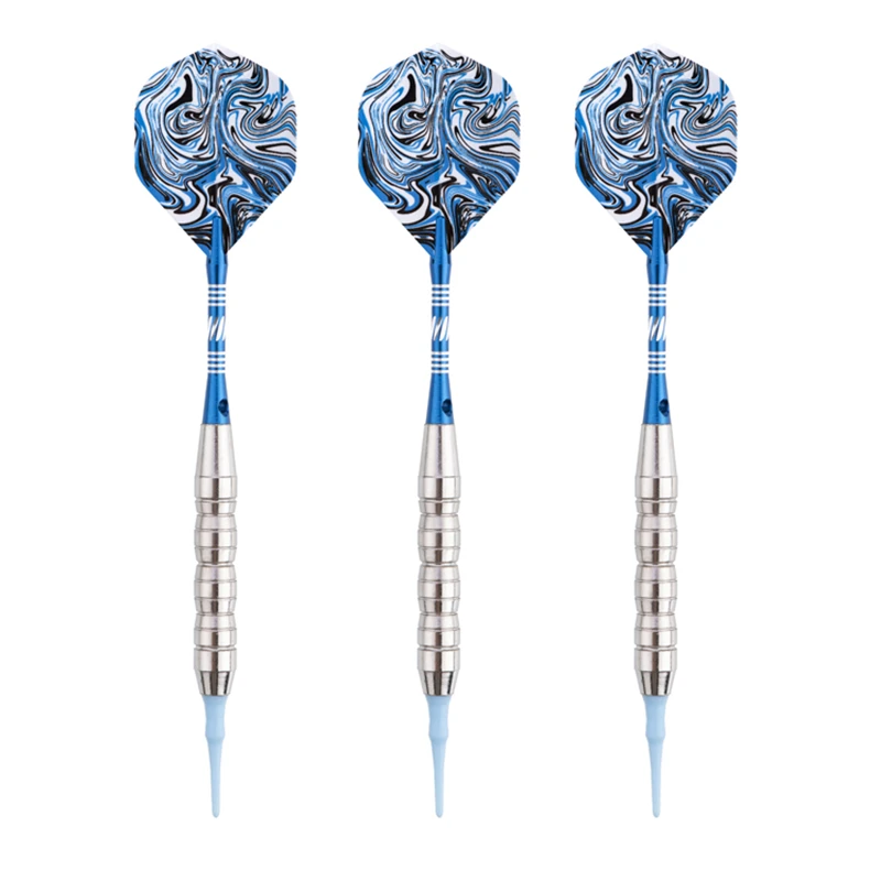 Jeu De 3 Fléchettes Pointe Plastique 21g Deep Sea Bleu 1 Jeu De 3 Fléchettes Pointe Plastique 21g Deep Sea Bleu