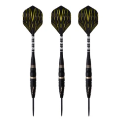 Jeu De 3 Fléchettes Pro Pointe Acier 24g Fire Or