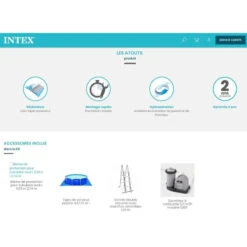 Kit Piscine Prism Ovale 6,10 X 3,05 M Intex -ATMOSPHERA Boutique kit piscine prism ovale 61 m intex 2