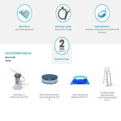 Piscine Prism Frame Ronde 4,57 X 1,07 M Intex -ATMOSPHERA Boutique kit piscine tubulaire avec accessoires 3