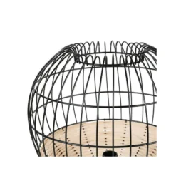 Lampe à Poser Calypso Boule Rotin Et Métal Ostaria -ATMOSPHERA Boutique lampe a poser calypso boule rotin et metal ostaria 2