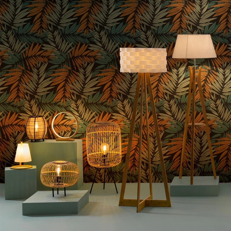 Lampe Bambou Ronde LEDs Diam 32 Cm Atmosphera 2 Lampe Bambou Ronde LEDs Diam 32 Cm Atmosphera – Image 2