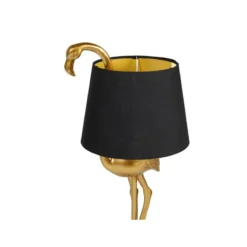 Lampe En Résine Dorée Domingo Flamant Rose Ostaria -ATMOSPHERA Boutique lampe en resine doree domingo flamant rose ostaria 2