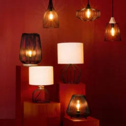 Lampe Grille Emie Noir Et Blanc Atmosphera -ATMOSPHERA Boutique lampe grille emie noir et blanc atmosphera 3