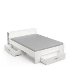 Demeyere Lit 140x190 Cm Pocket Blanc -ATMOSPHERA Boutique lit 2 places polly blanc 3