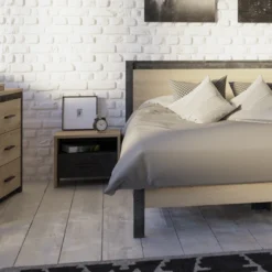 Demeyere Chevet Kansas 1 Tiroir 1 Niche 8 Demeyere Chevet Kansas 1 Tiroir 1 Niche -ATMOSPHERA Boutique lit colorado 2 personnes 160x200 cm 2