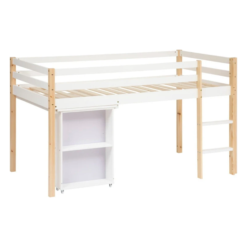Lit Combi Bureau Enfant Pin Blanc Atmosphera 3 Lit Combi Bureau Enfant Pin Blanc Atmosphera – Image 3