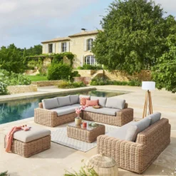 Méridienne Droite De Salon Savinia Coloris Tahini Hespéride -ATMOSPHERA Boutique meridienne droite de salon savinia coloris tahini hesperide 2