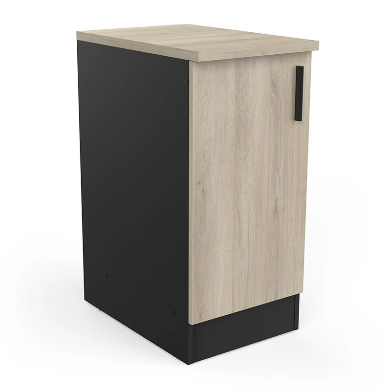 Demeyere Meuble Bas 1 Porte 40 Cm Origan Noir Et Bois 1 Demeyere Meuble Bas 1 Porte 40 Cm Origan Noir Et Bois
