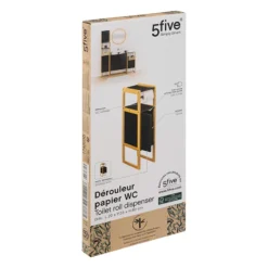 Meuble Dérouleur WC 1 Porte Noir Natureo 5Five -ATMOSPHERA Boutique meuble derouleur wc 1 porte noir natureo 5five 3