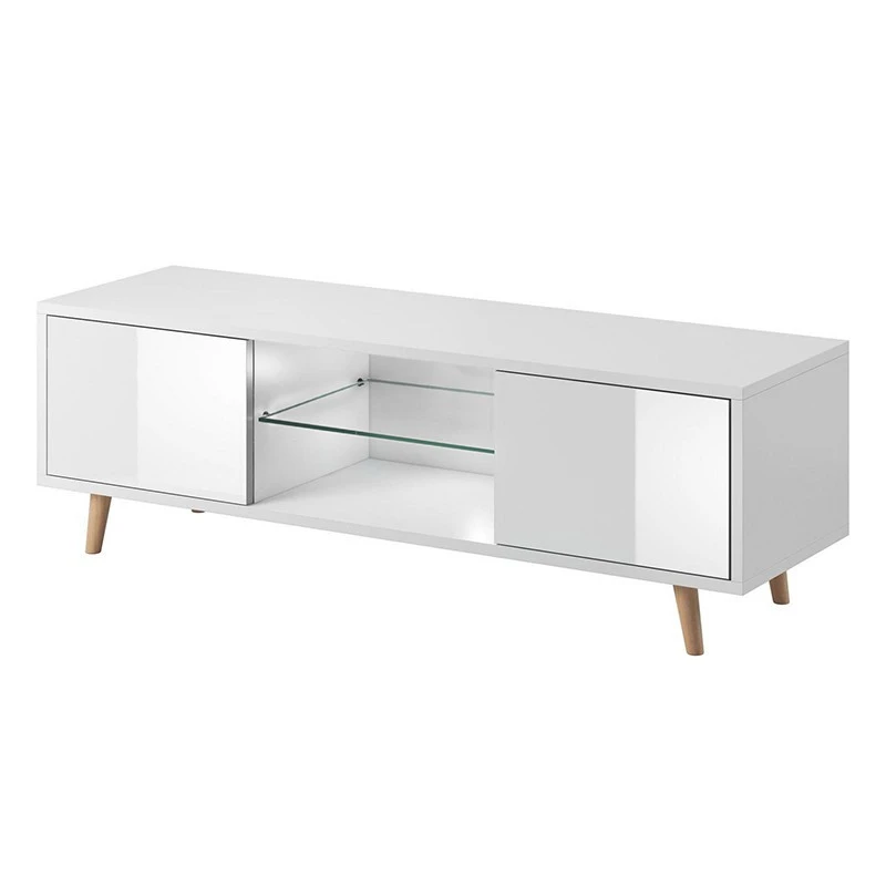 Meuble TV 2 Portes Sweden Blanc 2 Meuble TV 2 Portes Sweden Blanc – Image 2