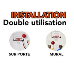 Mini Panier De Basket Intérieur Avec Accroches De Porte -ATMOSPHERA Boutique mini panier de basket interieur avec accroches de porte 1 3