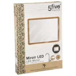 Miroir Rectangulaire 66x47 Bambou LED 5Five -ATMOSPHERA Boutique miroir rectangulaire 66x47 bambou led 5five 4