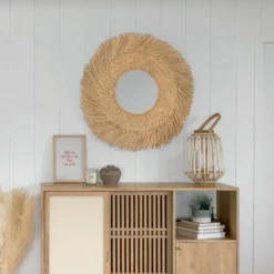 Miroir Rond 80 Cm En Roseau Ael Atmosphera -ATMOSPHERA Boutique miroir rond 80 cm en roseau ael atmosphera 2