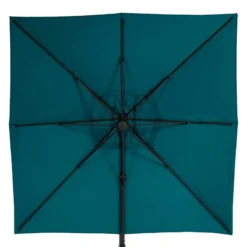 Parasol Décentré Eléa Inclinable Carré Bleu Canard Hespéride -ATMOSPHERA Boutique parasol decentre elea inclinable carre bleu canard hesperide 3