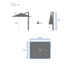 Parasol Déporté Rectangulaire Equador Ardoise Hespéride 15 Parasol Déporté Rectangulaire Equador Ardoise Hespéride -ATMOSPHERA Boutique parasol deporte rectangulaire equador ardoise hesperide 1 7