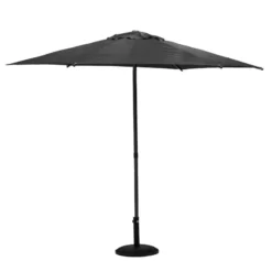 Parasol Droit Rond 2,7m Soya Ardoise Hespéride -ATMOSPHERA Boutique parasol droit rond 27m soya ardoise hesperide 1 4