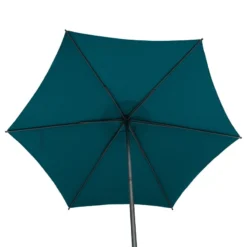 Parasol Droit Rond 2,7m Soya Bleu Canard Hespéride -ATMOSPHERA Boutique parasol droit rond 27m soya bleu canard hesperide 4