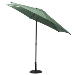 Parasol Droit Rond 2,7m Soya Vert Olive Hespéride -ATMOSPHERA Boutique parasol droit rond 27m soya vert olive hesperide 2