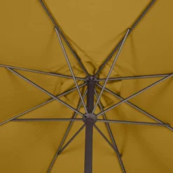 Parasol Mat Central Rond 3m Loompa Moutarde Hespéride -ATMOSPHERA Boutique parasol mat central rond 3m loompa moutarde hesperide 4