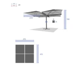 Parasol Setiri 16 M² Ardoise Hespéride 12 Parasol Setiri 16 M² Ardoise Hespéride -ATMOSPHERA Boutique parasol setiri 16 m ardoise hesperide 3