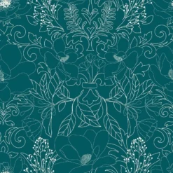 Parure De Lit Amelia Bleu Canard Et Motifs 240x220 Atmosphera -ATMOSPHERA Boutique parure de lit amelia bleu canard et motifs 240x220 atmosphera 3
