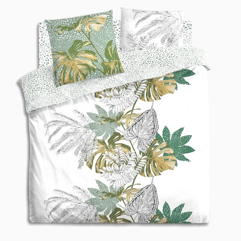 Parure De Lit Monstera Blanc Et Vert 240x220 Atmosphera 2 Parure De Lit Monstera Blanc Et Vert 240x220 Atmosphera – Image 2