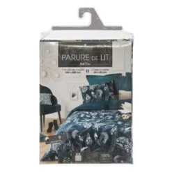 Parure De Lit Paon Bleu Canard 240x220 Atmosphera -ATMOSPHERA Boutique parure de lit paon bleu canard 240x220 atmosphera 4
