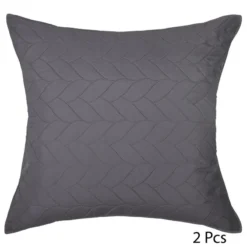 PARURE LIT 2 P. TRESSES DESSUS LIT 2 TAIES GRIS ATMOSPHERA -ATMOSPHERA Boutique parure lit 2 p tresses dessus lit 2 taies gris atmosphera 2