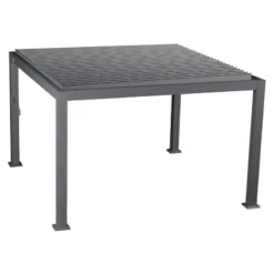 Pergola Carrée 3,6x3,6m Evora Graphite Hespéride -ATMOSPHERA Boutique pergola carree 36x36m evora graphite hesperide 2