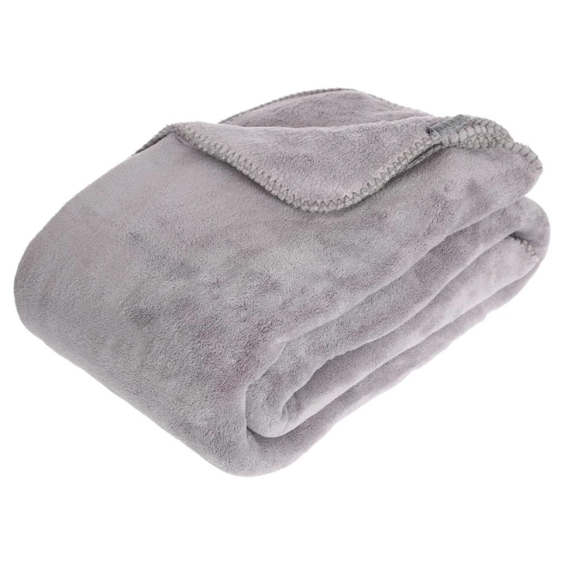 ATMOSPHERA Plaid Grand Modèle Microfibre 180x230 Cm Gris Clair 1 ATMOSPHERA Plaid Grand Modèle Microfibre 180x230 Cm Gris Clair