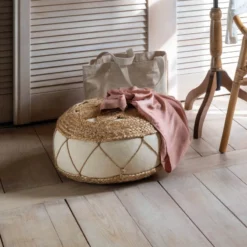 Pouf En Jute Ajouré 43x18 Atmosphera -ATMOSPHERA Boutique pouf en jute ajoure 43x18 atmosphera 5