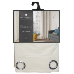 Rideau Ivoire Lilou 140x260 Atmosphera -ATMOSPHERA Boutique rideau ivoir lilou 140x260 atmosphera 3