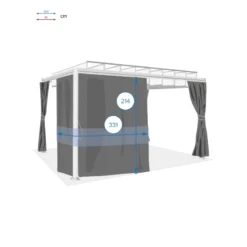 Rideaux Opaques Pour Tonnelle Belize 3,8x3m Hespéride -ATMOSPHERA Boutique rideaux opaques pour tonnelle belize 38x3m hesperide 3