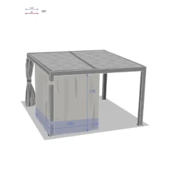 Rideaux Pour Tonnelle Majaé 3,6x3,6 M Hespéride -ATMOSPHERA Boutique rideaux pour tonnelle majae 36x36 m hesperide 1 2