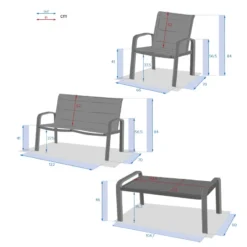 Salon De Jardin 4 Places Elyn Noisette / Blanc Hespéride 12 Salon De Jardin 4 Places Elyn Noisette / Blanc Hespéride -ATMOSPHERA Boutique salon de jardin 4 places elyn noisette blanc hesperide 1 5