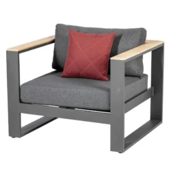 Salon De Jardin Emperia 5p En Aluminium Et Acacia Hespéride -ATMOSPHERA Boutique salon de jardin emperia 5p en aluminium et acacia hesperide 4