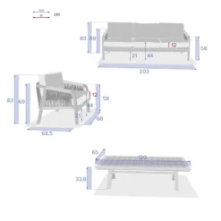 Salon De Jardin En Bois 5p Papouasie Hespéride -ATMOSPHERA Boutique salon de jardin en bois 5p papouasie hesperide 3