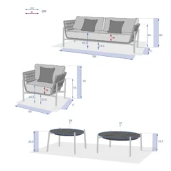 Salon De Jardin 5 Places Rubby Graphite Hespéride -ATMOSPHERA Boutique salon de jardin rubby graphite premium hesperide 3