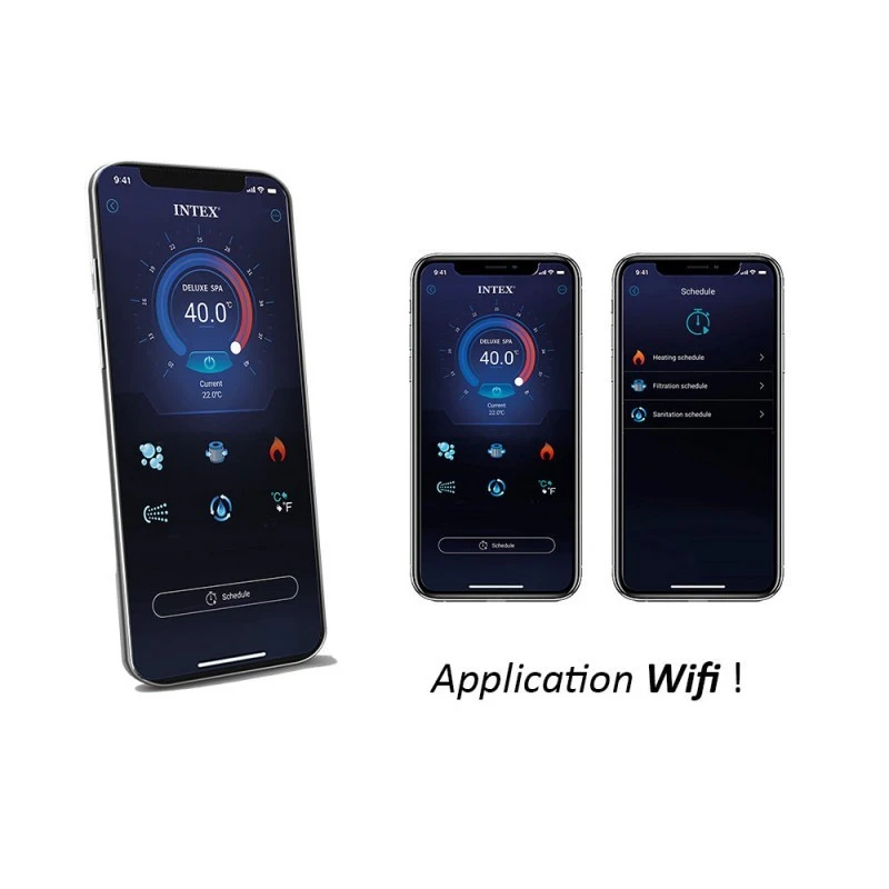 Spa Gonflable 4 Places Ardoise Carré Intex 5 Spa Gonflable 4 Places Ardoise Carré Intex – Image 5