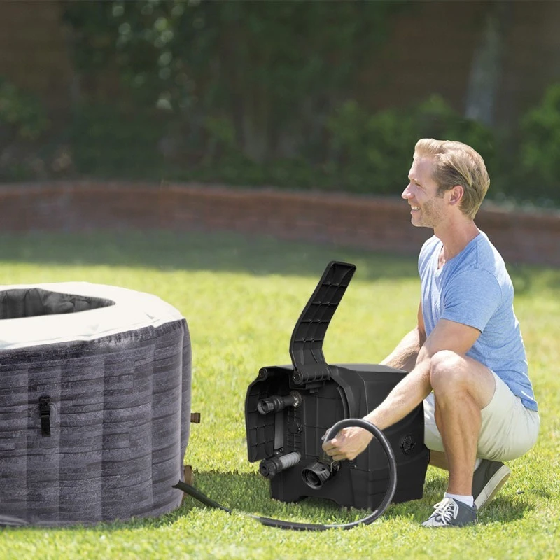 Spa Gonflable 4 Places Ardoise Carré Intex 7 Spa Gonflable 4 Places Ardoise Carré Intex – Image 7