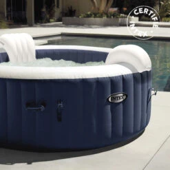 Spa Gonflable 4 Places Bulles Et Leds Blue Navy Intex -ATMOSPHERA Boutique spa gonflable blue navy 4 places intex 6